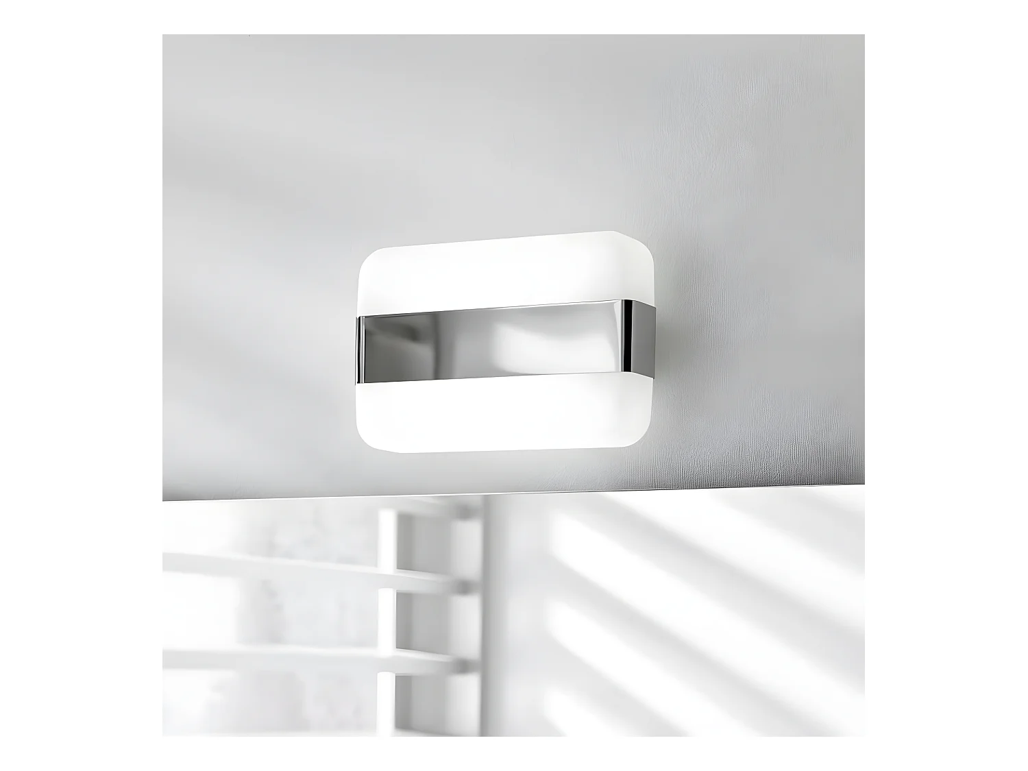 Applique de salle de bain Bela LED 10W 655lm 5700lm style moderne carré blanc IP44