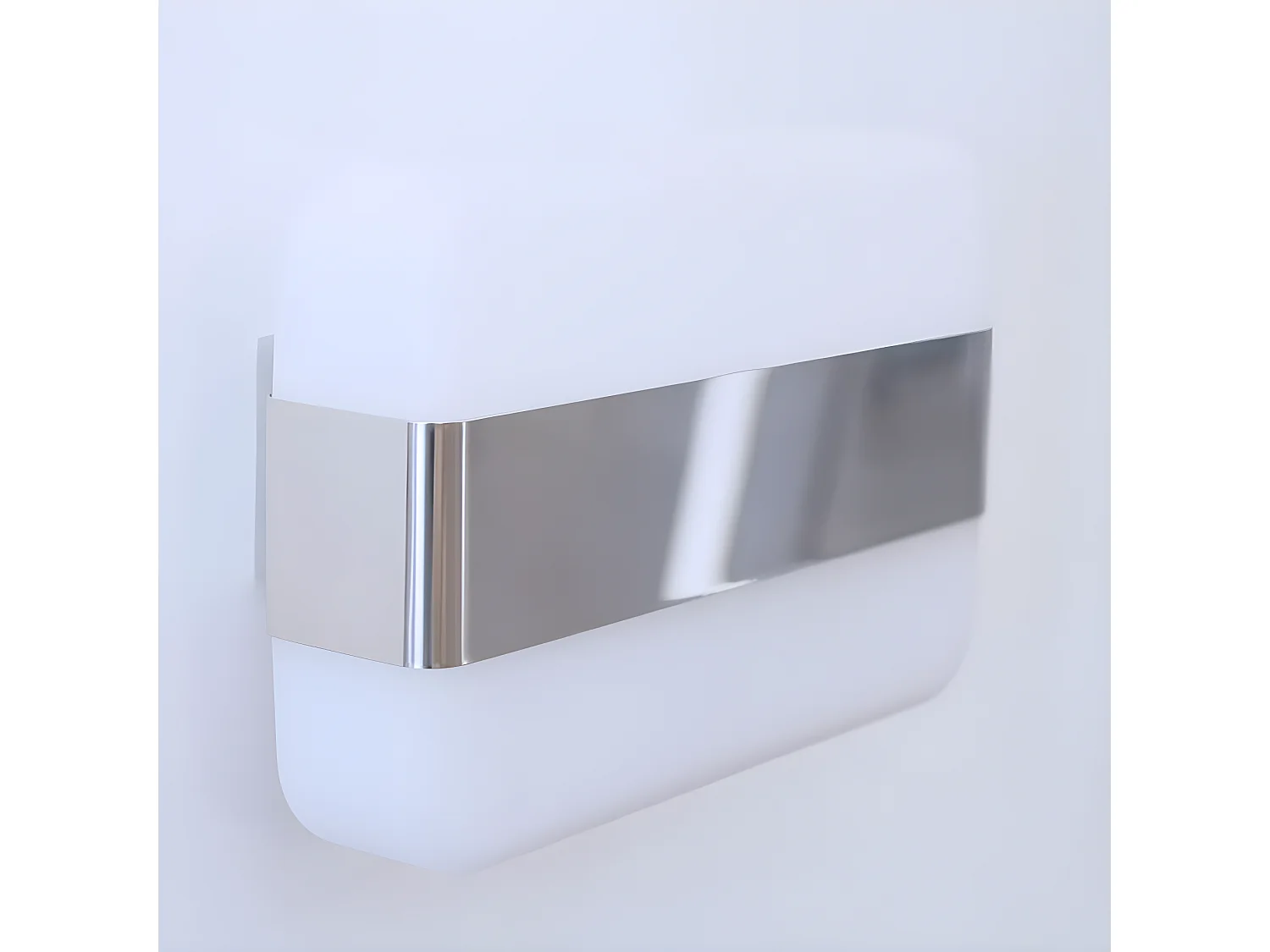 LED-Wandleuchte Badezimmer Bela 10W 655lm 5700lm quadratischer Stil weiß und silber IP44