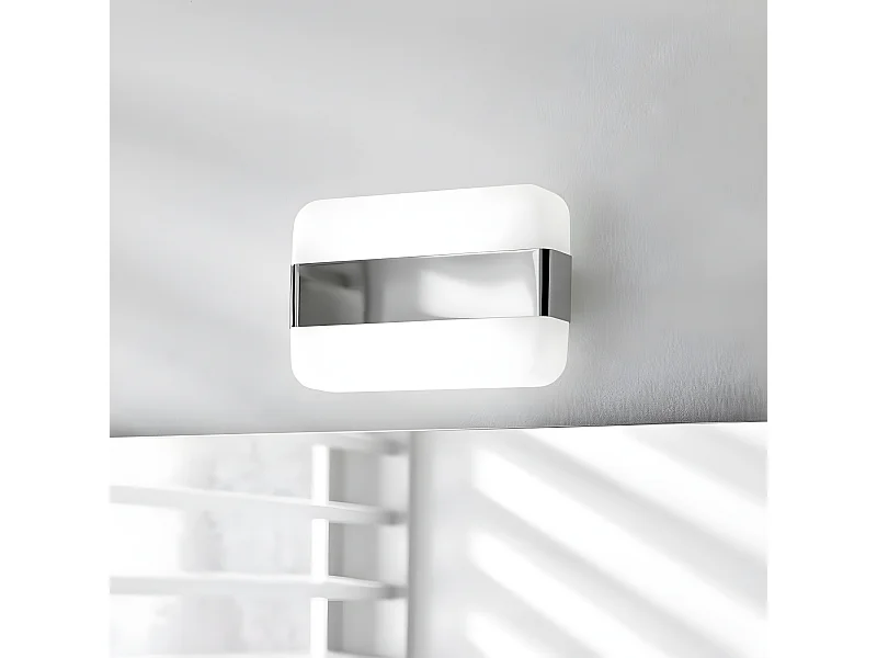 Applique de salle de bain Bela LED 10W 655lm 5700lm style moderne carré blanc IP44