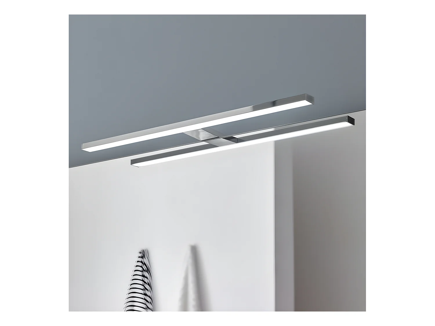 Applique de salle de bain LED Celia 10W 710lm 5700K aluminium et ABS rectangulaire IP44
