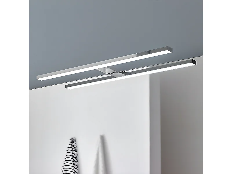 LED-Wandleuchte Badezimmer Celia 10W 710lm 5700K Aluminium und rechteckige silberne IP44