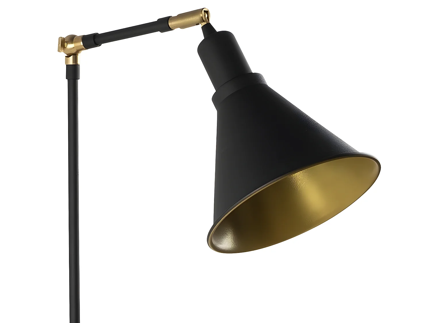 Harvey gelede wandlamp vintage stijl met zwart scherm 1xE27