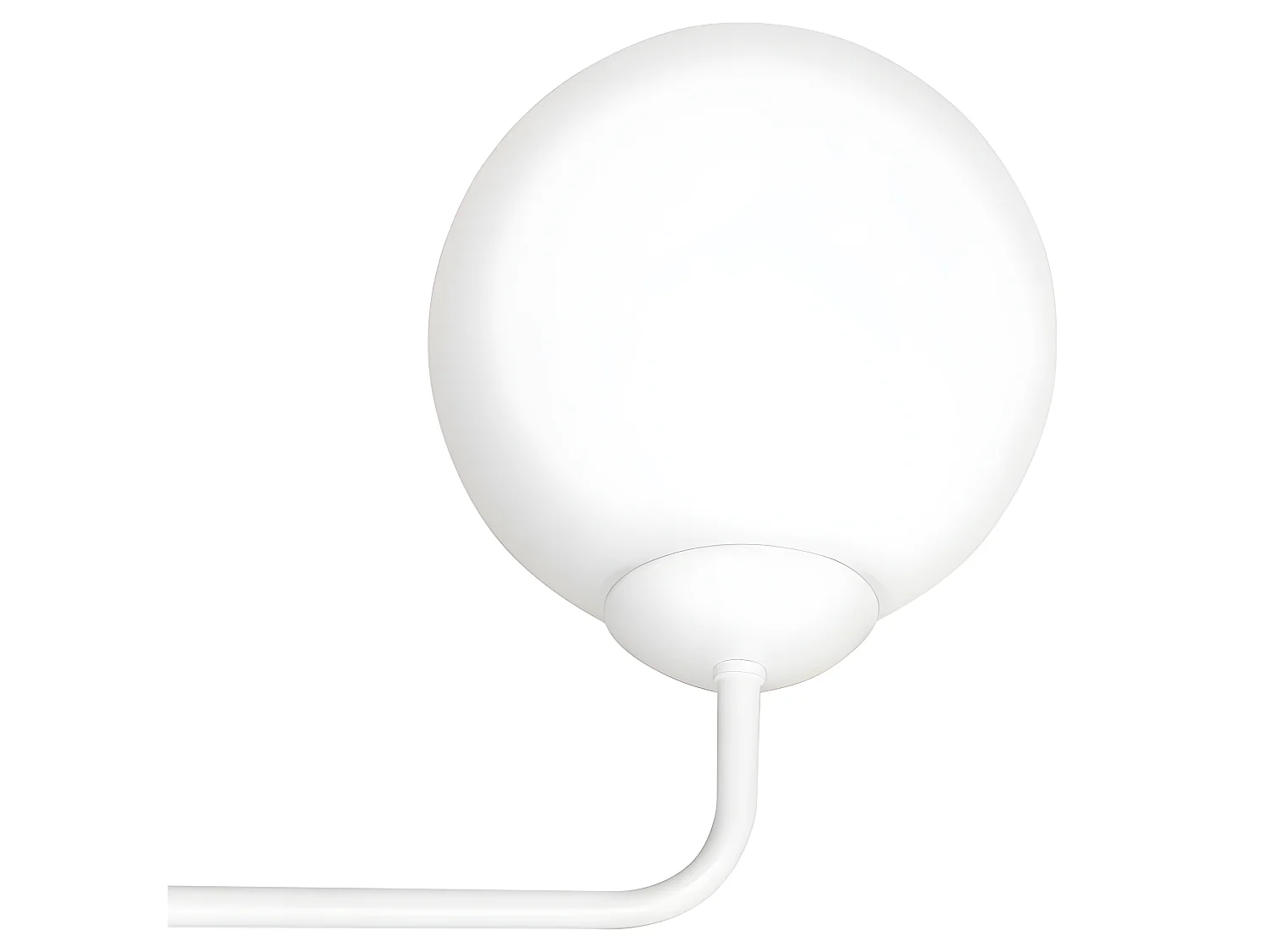 Aplique de pared Mobis con brazo hacia arriba en blanco y 1 esfera de cristal  1xE14