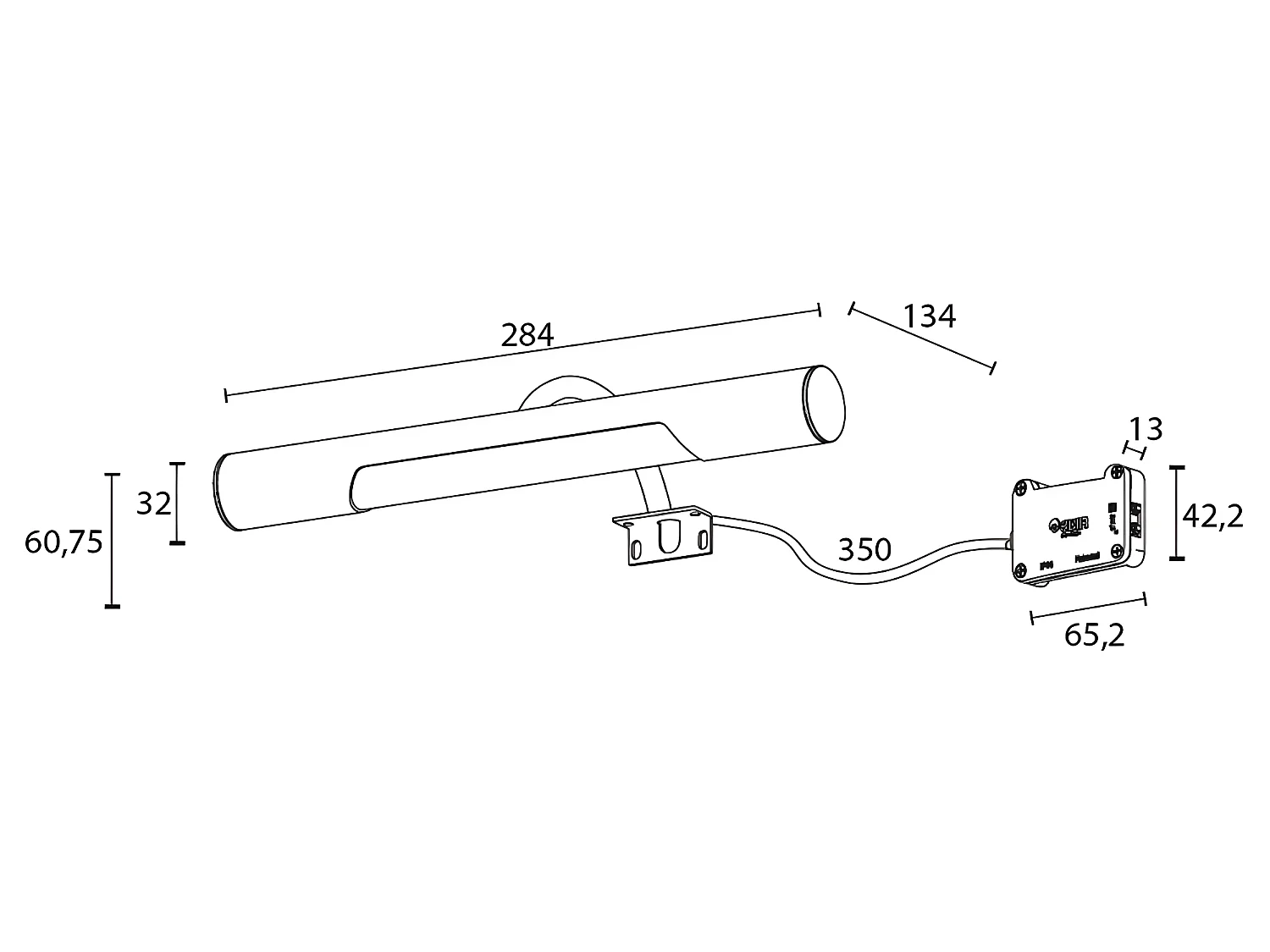 Zylindrische LED-Wandleuchte Badezimmer Andrea 5W aus Chromstahl 5700K