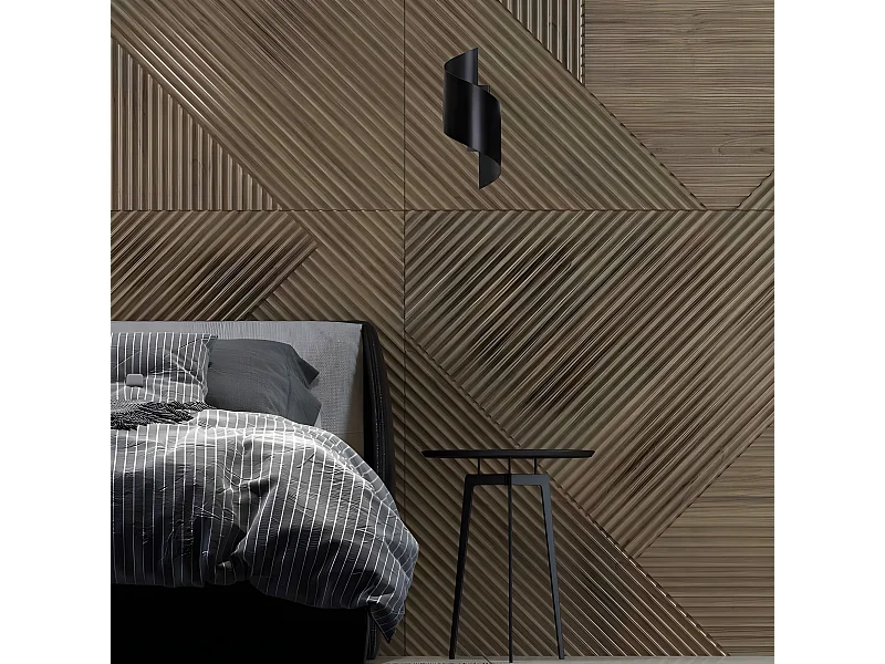 Applique murale Snape style moderne avec structure spirale noire 1xG9