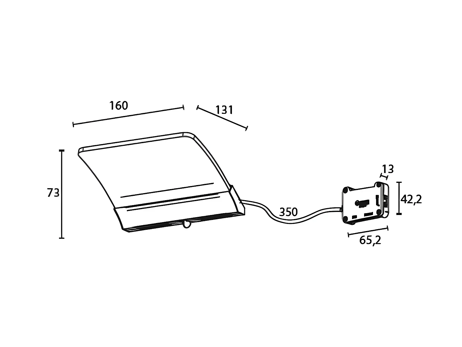 Applique de salle de bain LED Angela 3W 240lm 5700 adaptée pour fixation sur bois ou verre