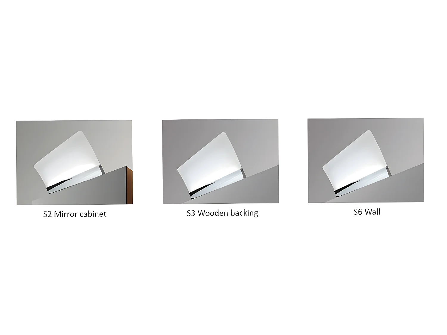 Applique de salle de bain LED Angela 3W 240lm 5700 adaptée pour fixation sur bois ou verre