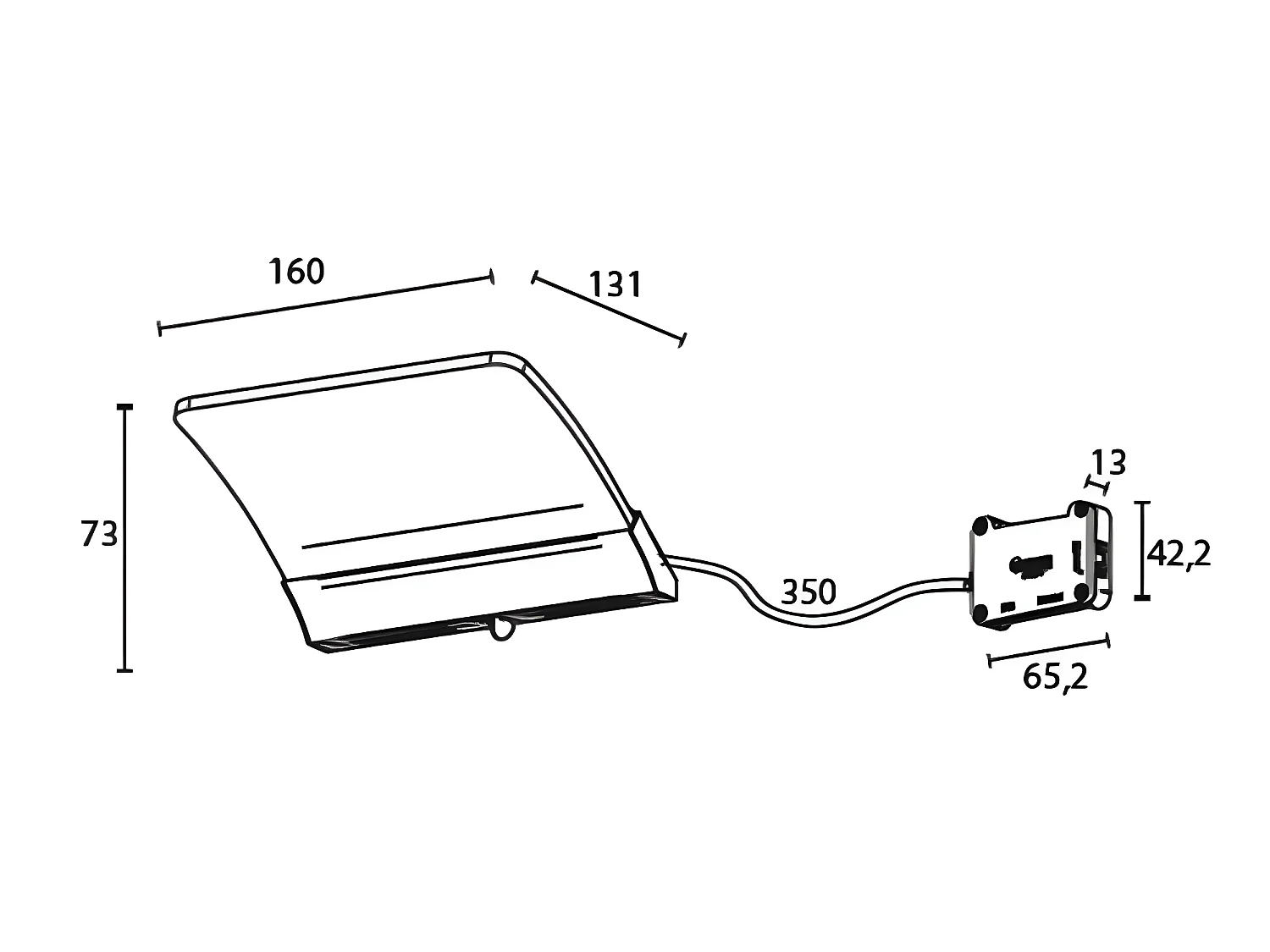 Applique de salle de bain LED Angela 3W 240lm 5700 adaptée pour fixation sur bois ou verre