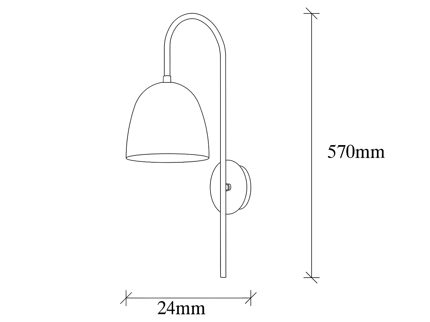 Asney Nordic style wandlamp met zwart reliëf scherm 1xE27