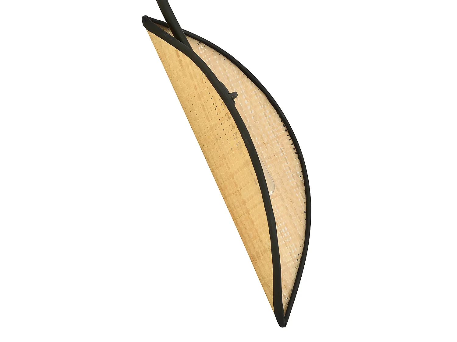 Aplique de pared Flik con pantalla de ratán en forma de hoja 1xE14