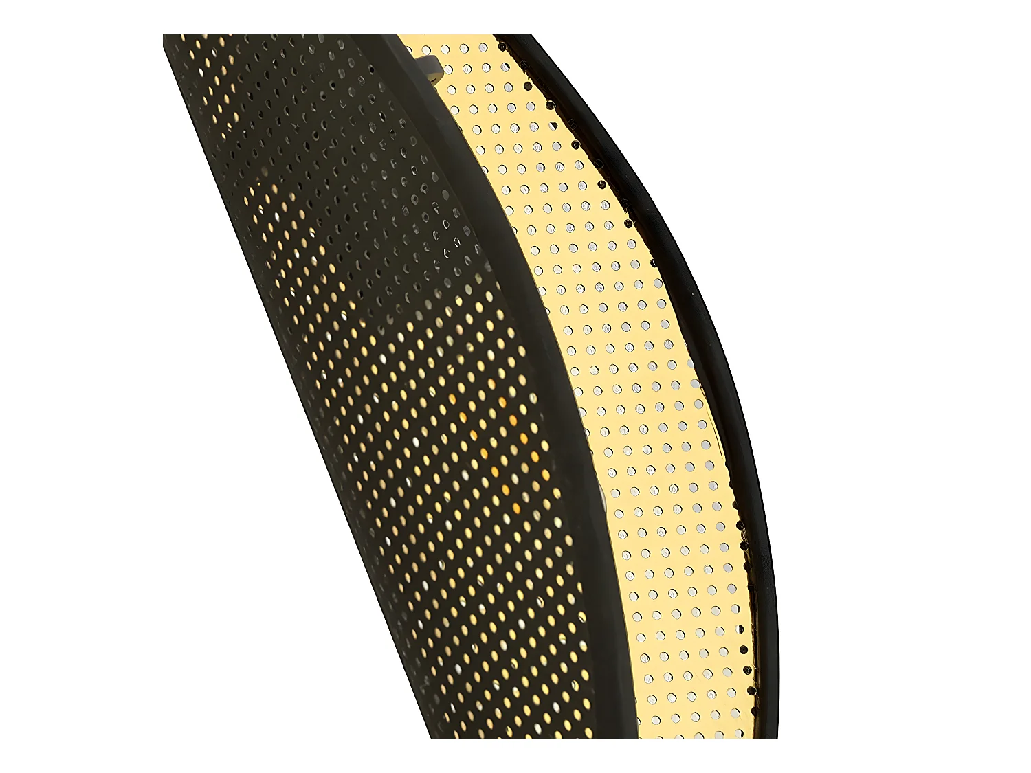 Flik wandlamp met zwarte en gouden bladvormige stoffen kap 1xE14