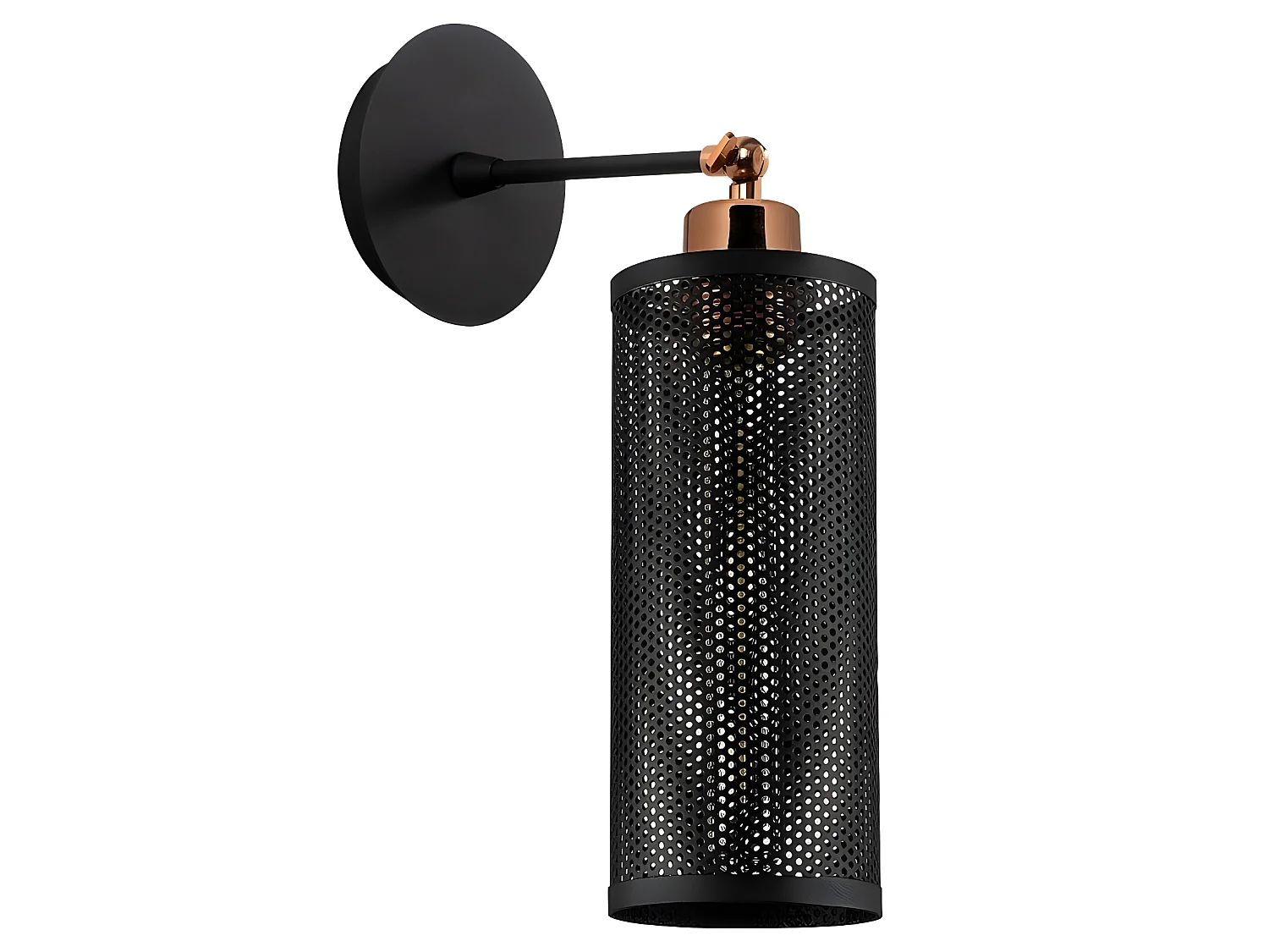 Applique Marismo à structure cylindrique en grille noire 1xE27