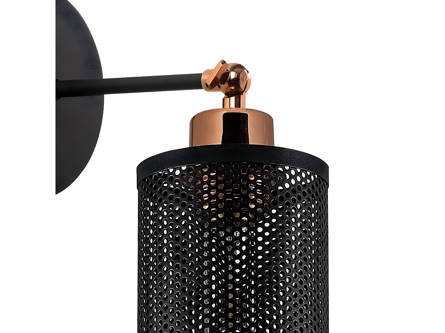 Applique Marismo à structure cylindrique en grille noire 1xE27