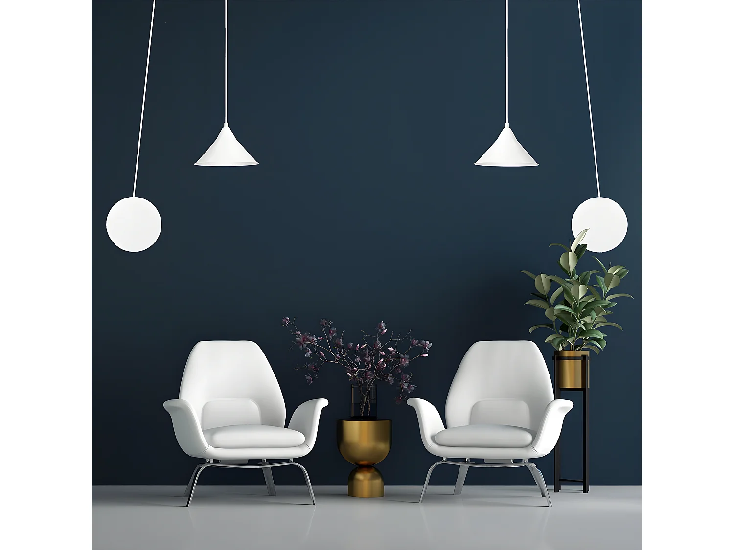 Applique bianco Cerremo stile moderno con cavo orientabile da 5 metri 1xE27