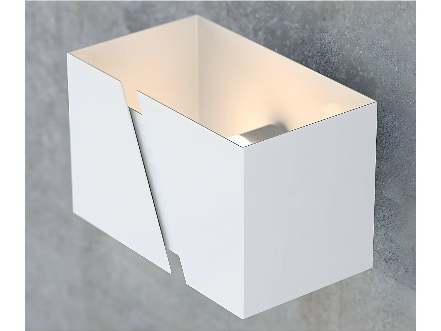 Wandleuchte Limpo im modernen Stil mit weißer rechteckiger Struktur 1xG9