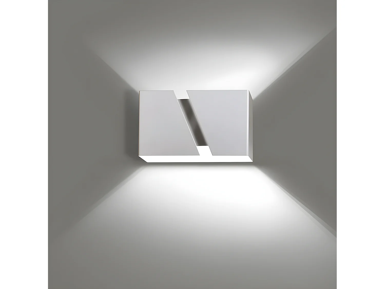 Wandleuchte Limpo im modernen Stil mit weißer rechteckiger Struktur 1xG9