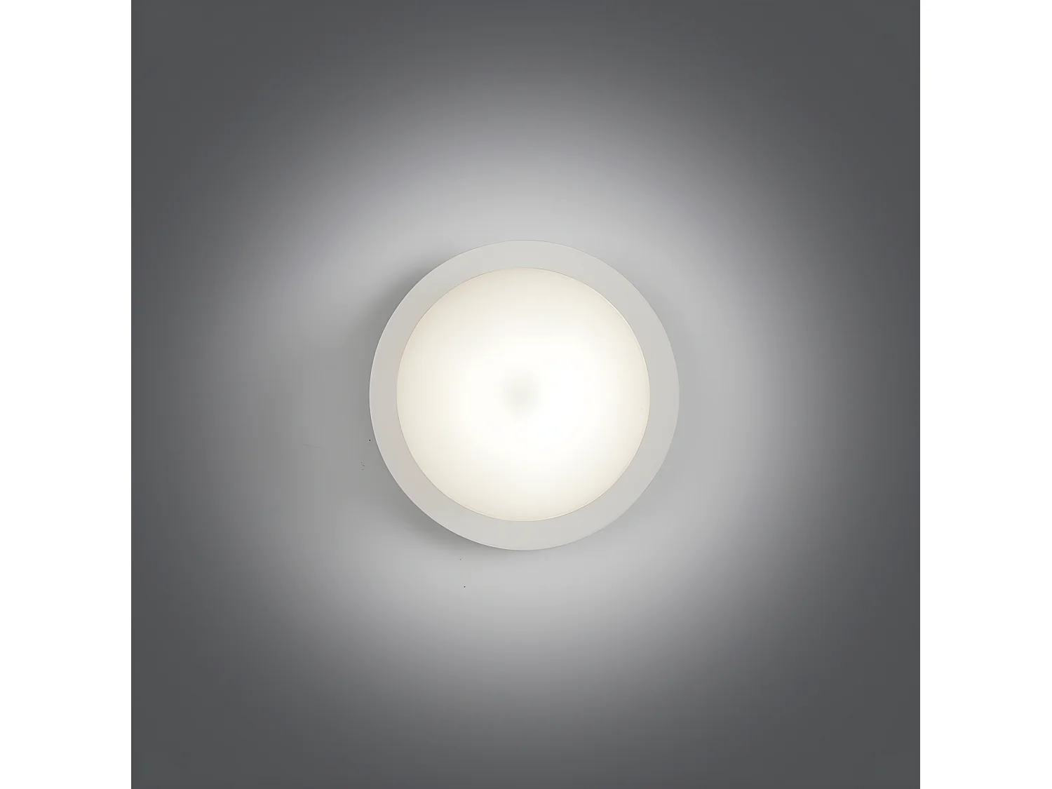 Aplique de pared Meltis estilo moderno circular blanco con esfera de cristal 1xE14