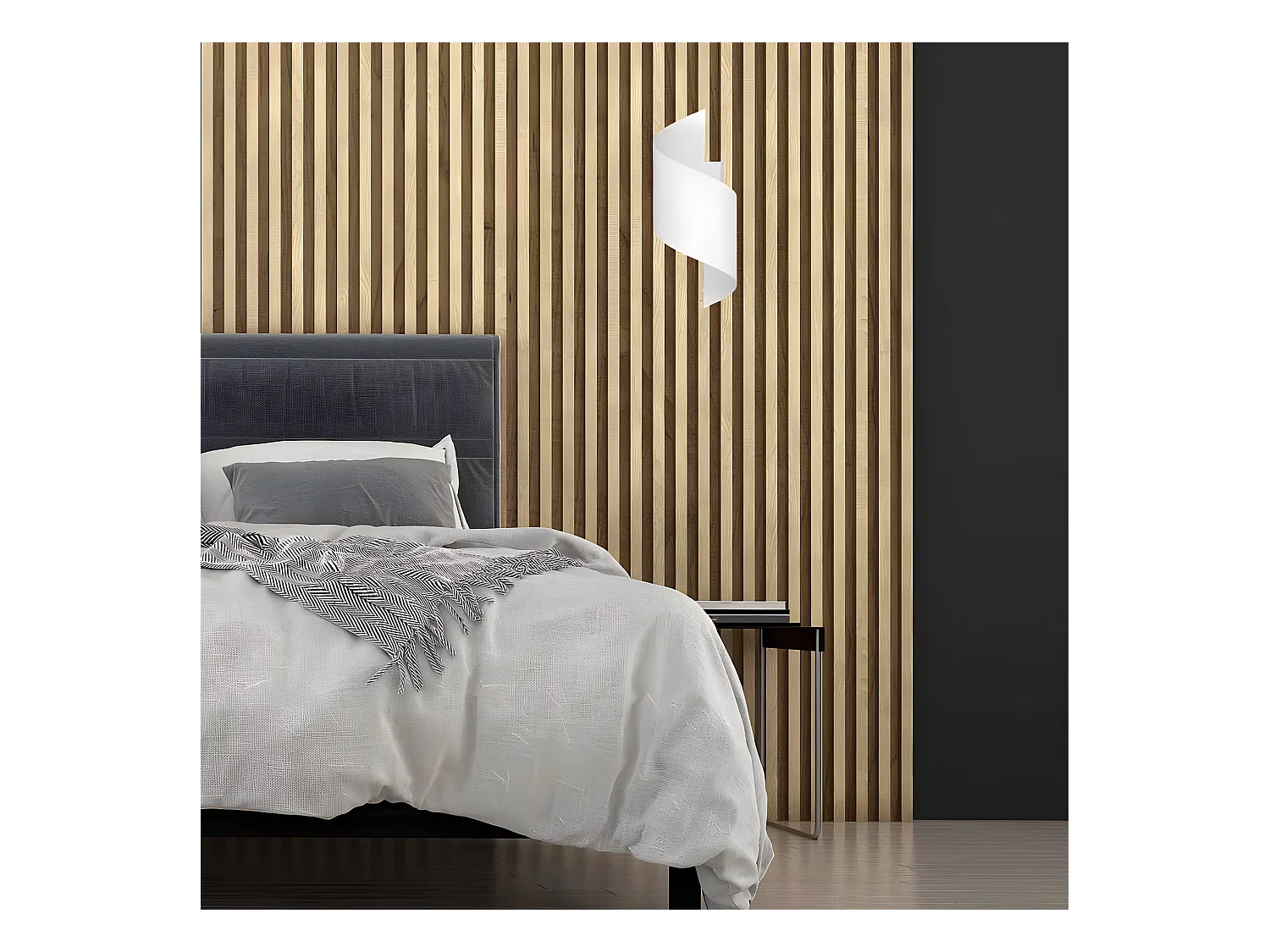 Applique murale Snape style moderne avec structure en spirale blanche 1xG9