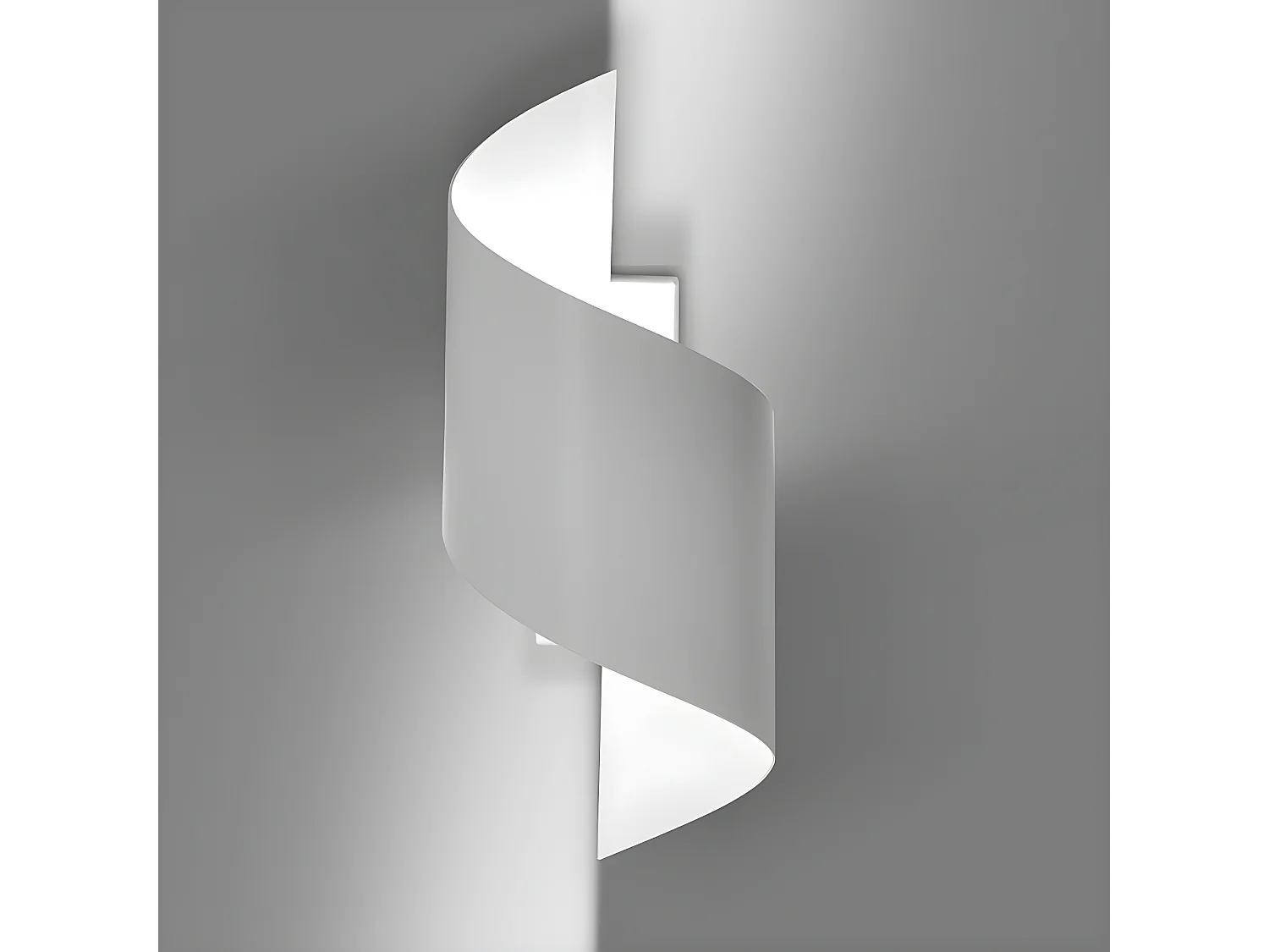 Applique murale Snape style moderne avec structure en spirale blanche 1xG9