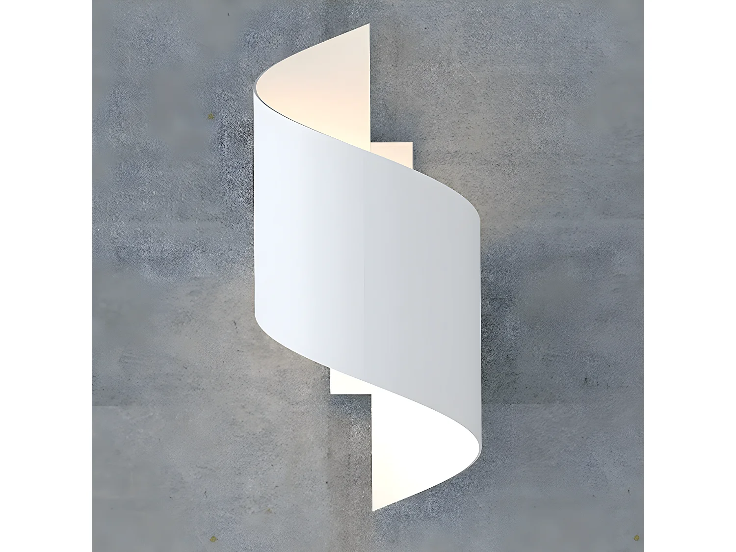 Applique murale Snape style moderne avec structure en spirale blanche 1xG9