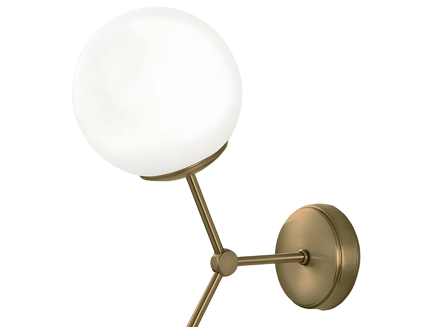 Applique murale style moderne Mulen en or antique avec 2 sphères en verre 2xE27