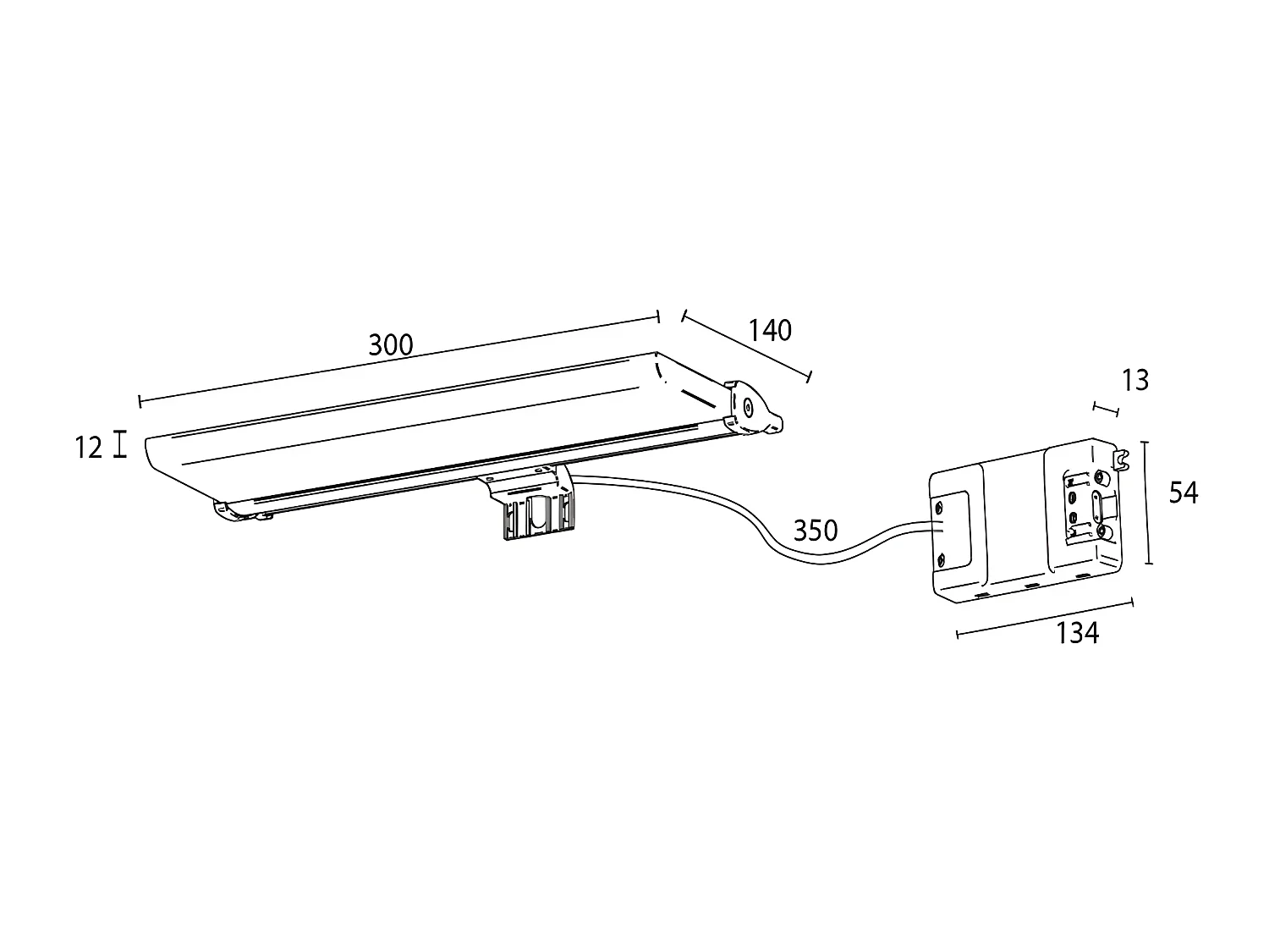 Applique de salle de bain LED Daniela 6W 410lm 5300K rectangulaire en aluminium IP44