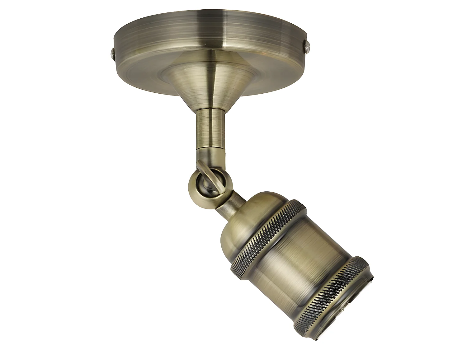 Aplique de pared Centenial estilo retro vintage con portalámparas dorado antiguo 1xE27