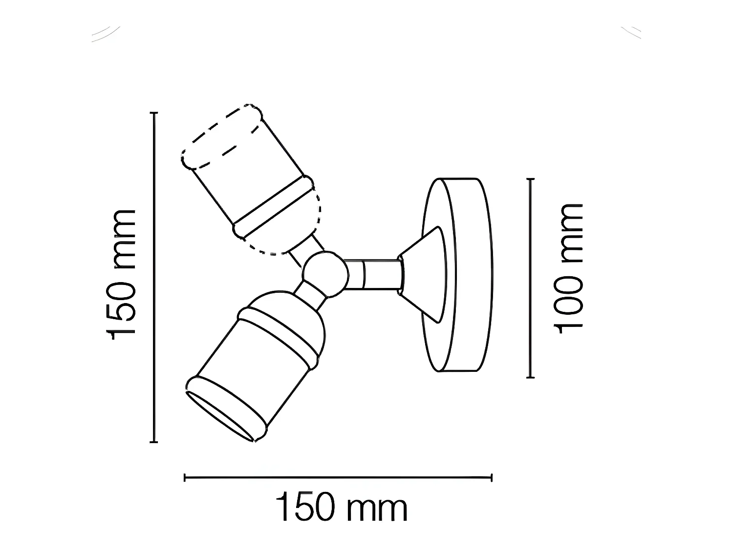 Aplique de pared Centenial estilo retro vintage con portalámparas dorado antiguo 1xE27