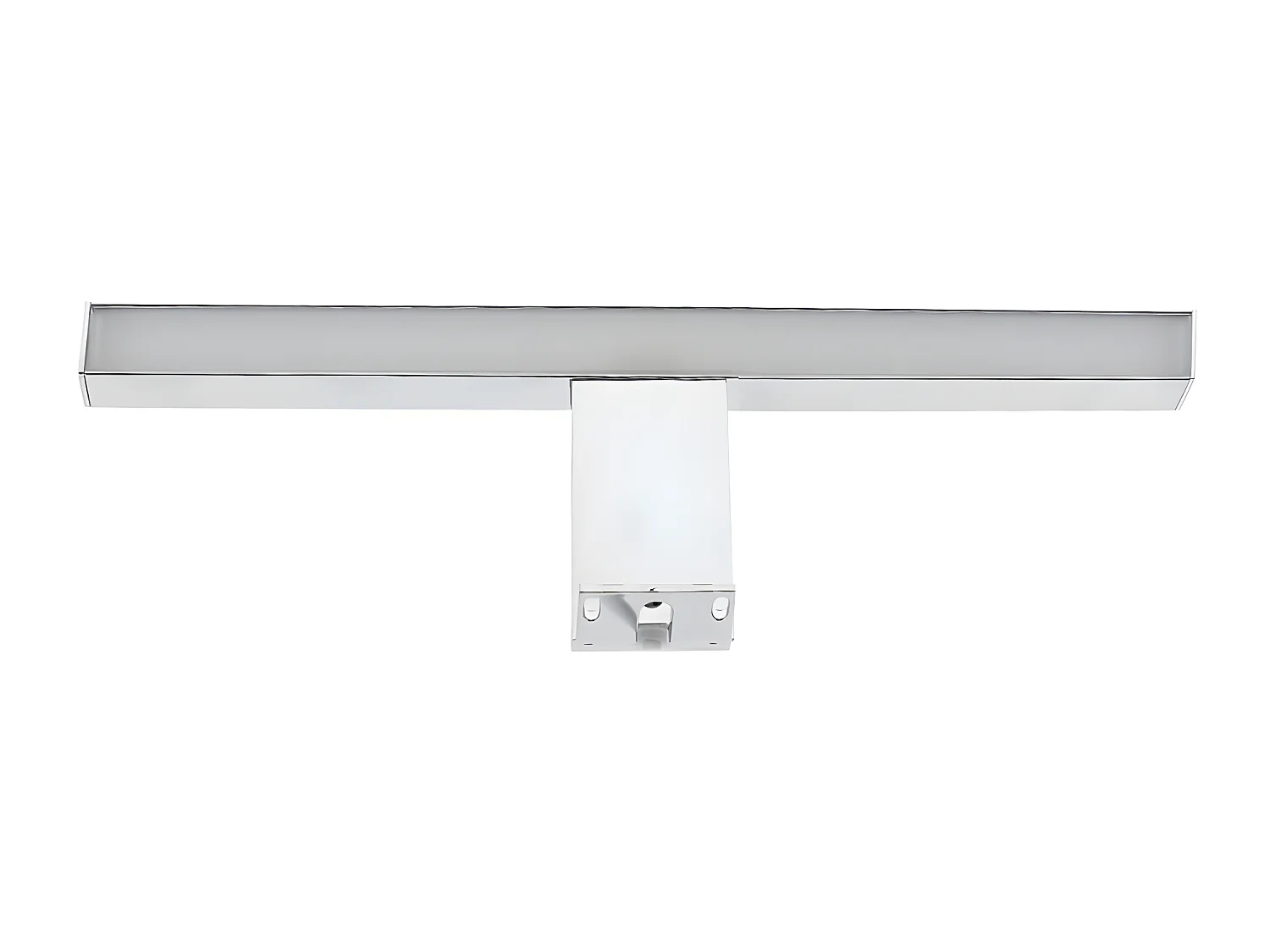 Aplique de baño LED Celia 7W 417lm 5700K de aluminio y ABS rectangular plateado IP44