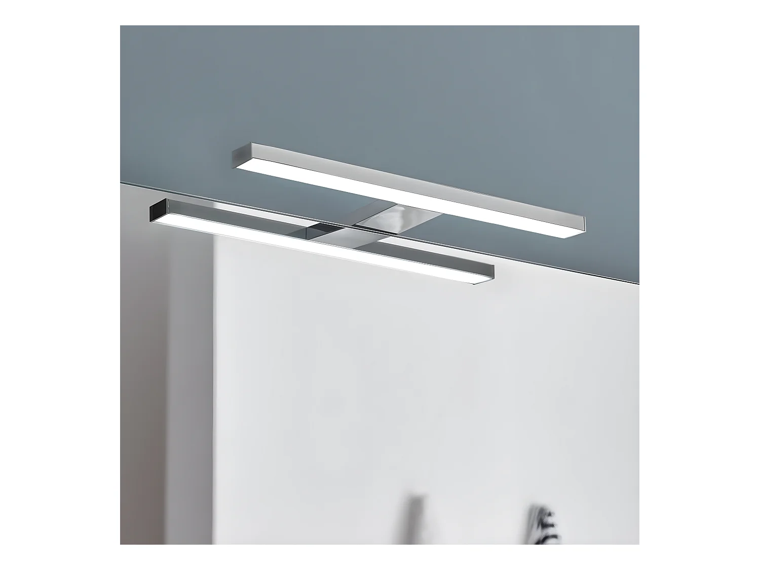 Applique de salle de bain LED Celia 7W 417lm 5700K aluminium et ABS rectangulaire IP44