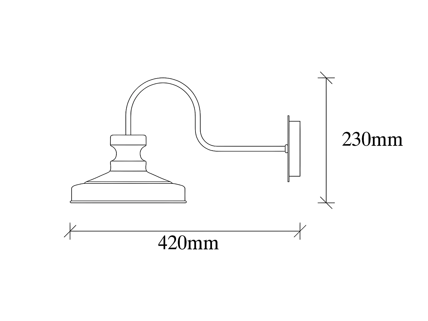 Applique murale style rétro vintage Harvey avec abat-jour en métal noir 1xE27