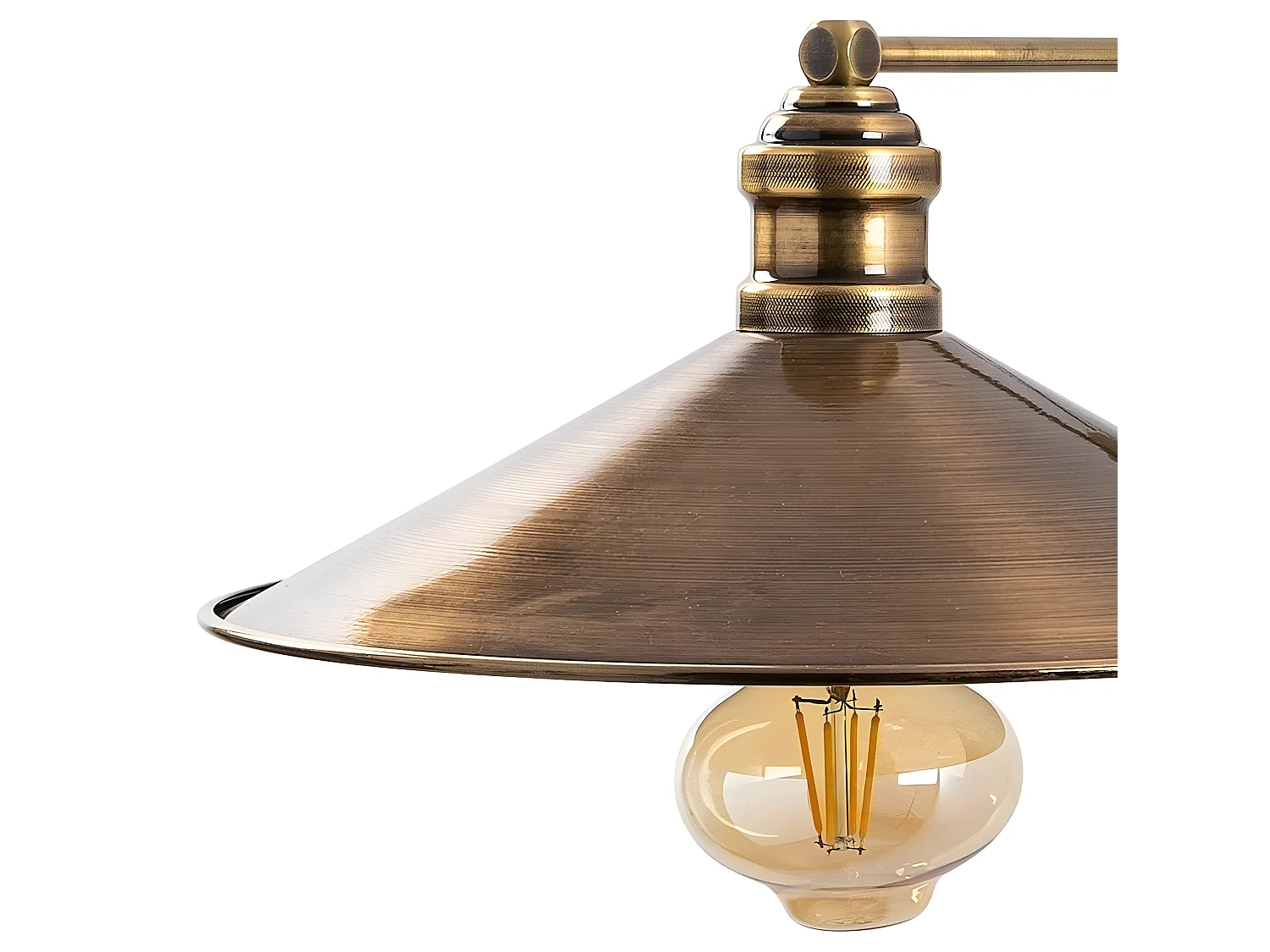 Applique murale style vintage Momo avec abat-jour doré antique 1xE27