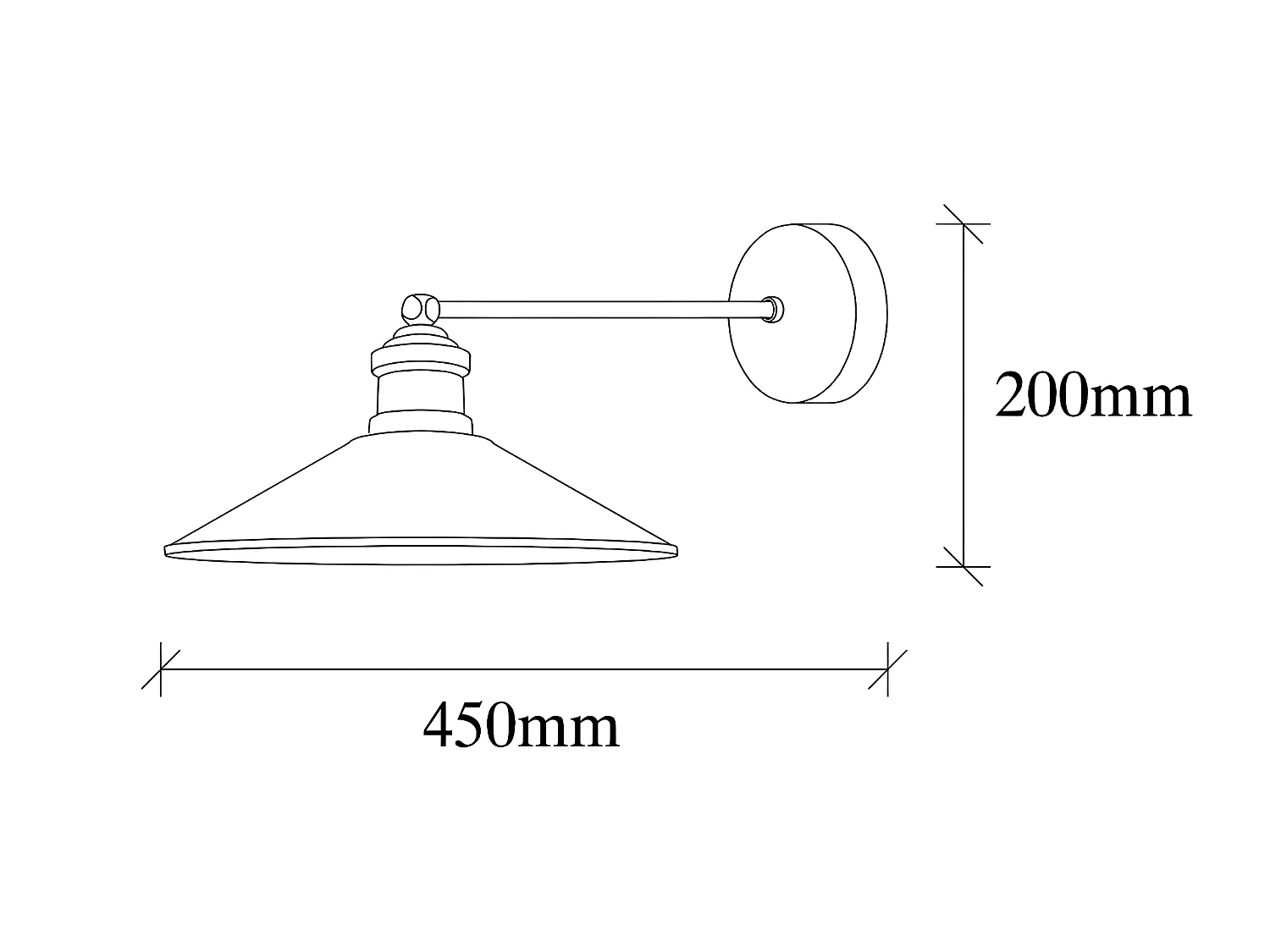 Applique murale style vintage Momo avec abat-jour doré antique 1xE27