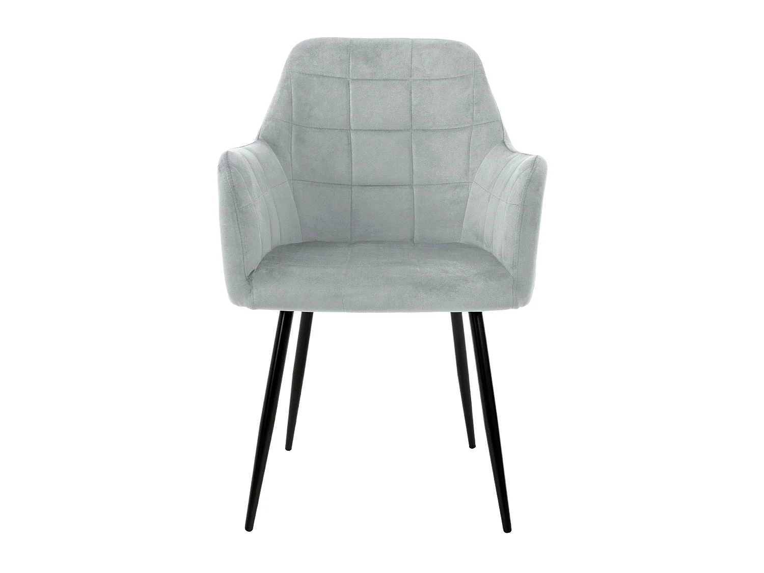 4x Sillón mueble de comedor oficina gris asientos sofá retro tapizado acolchado