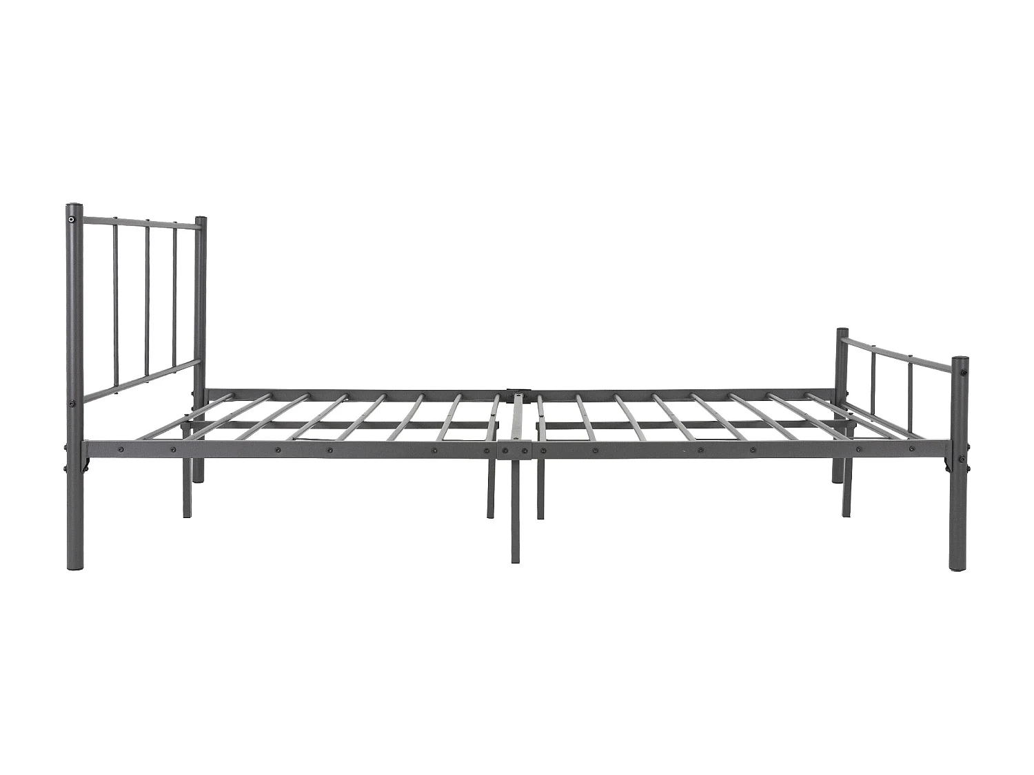 ML-Design Cama de Estructura Metalica 120x200 cm Sobre Marco de Acero Inoxidable con Cabecero Somier