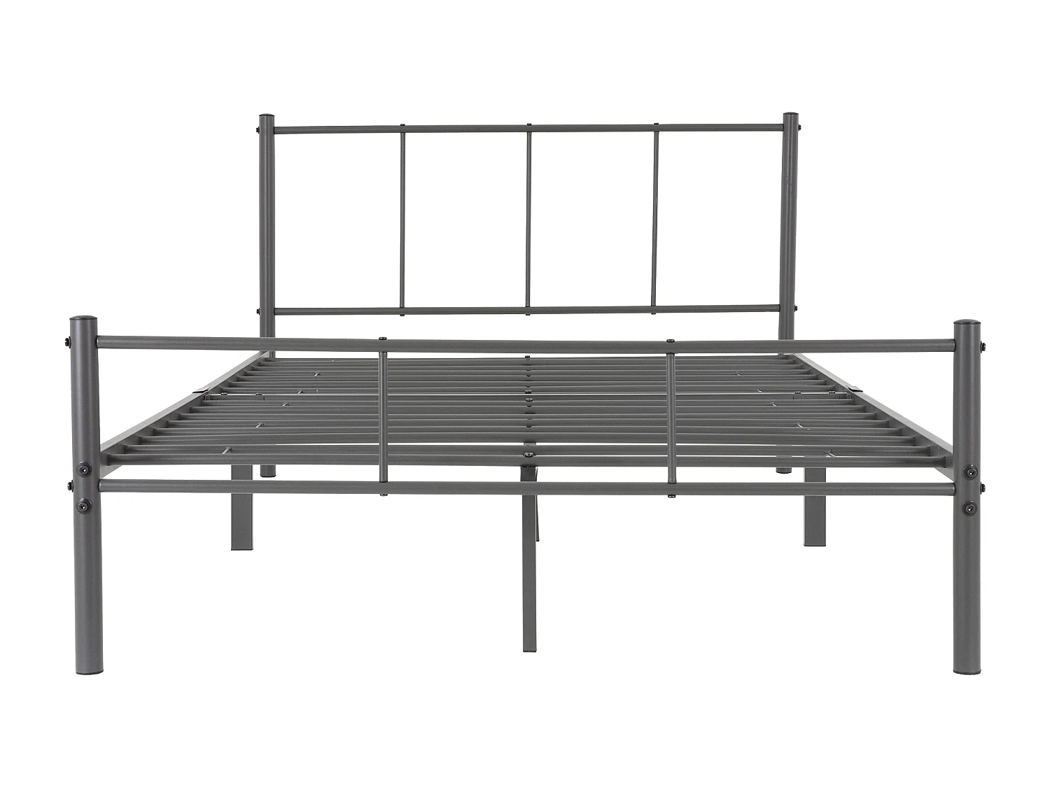 Giroletto struttura base letto con rete a doghe in metallo 120x200 cm antracite