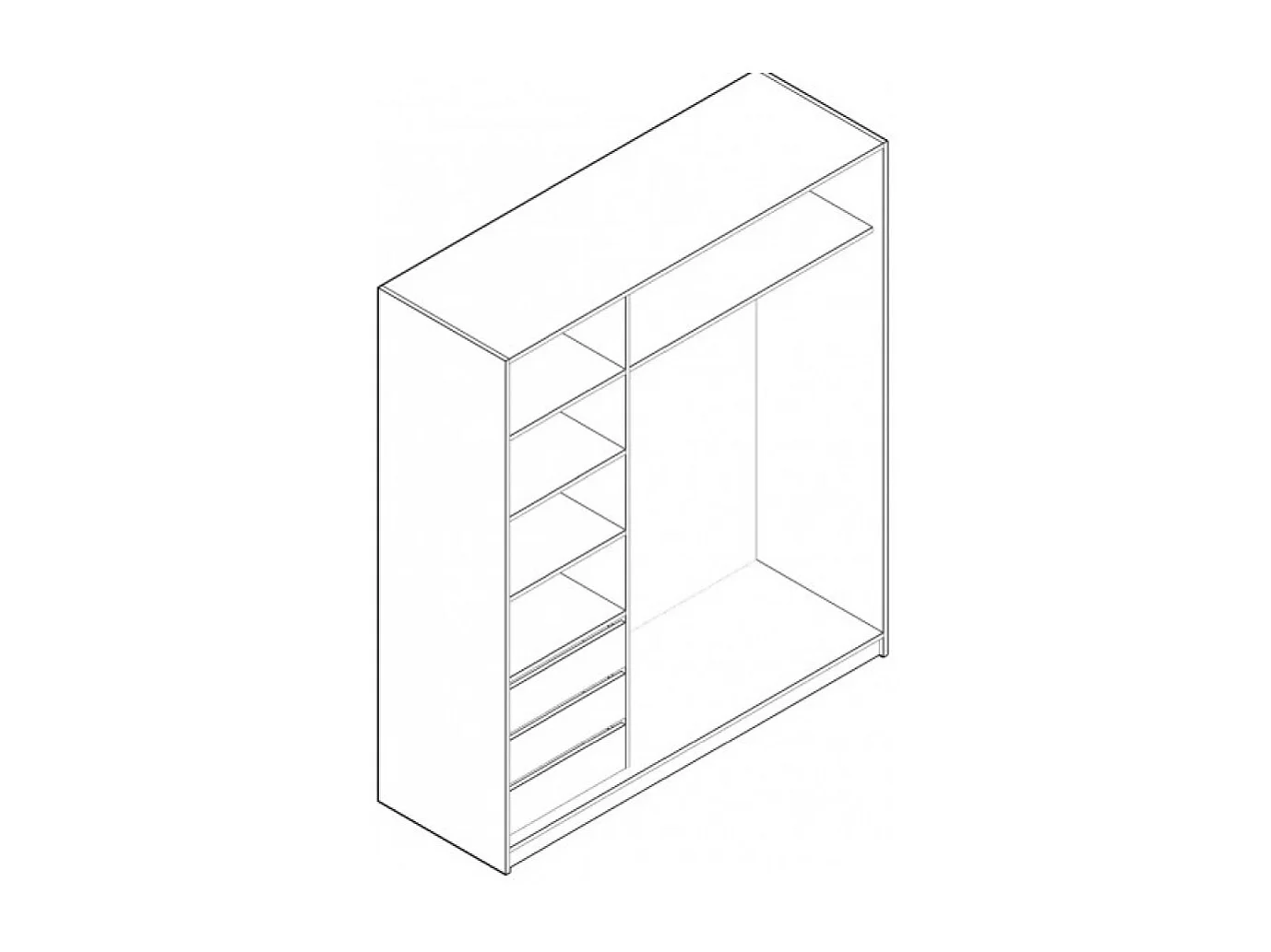 Kleiderschrank Flex S (150cm)