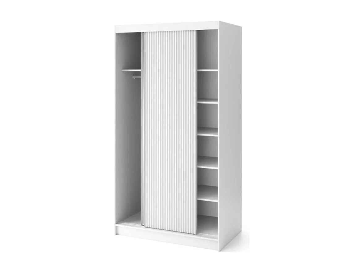 Kleiderschrank Biancco Basic (120cm)/Weiss/An Lager