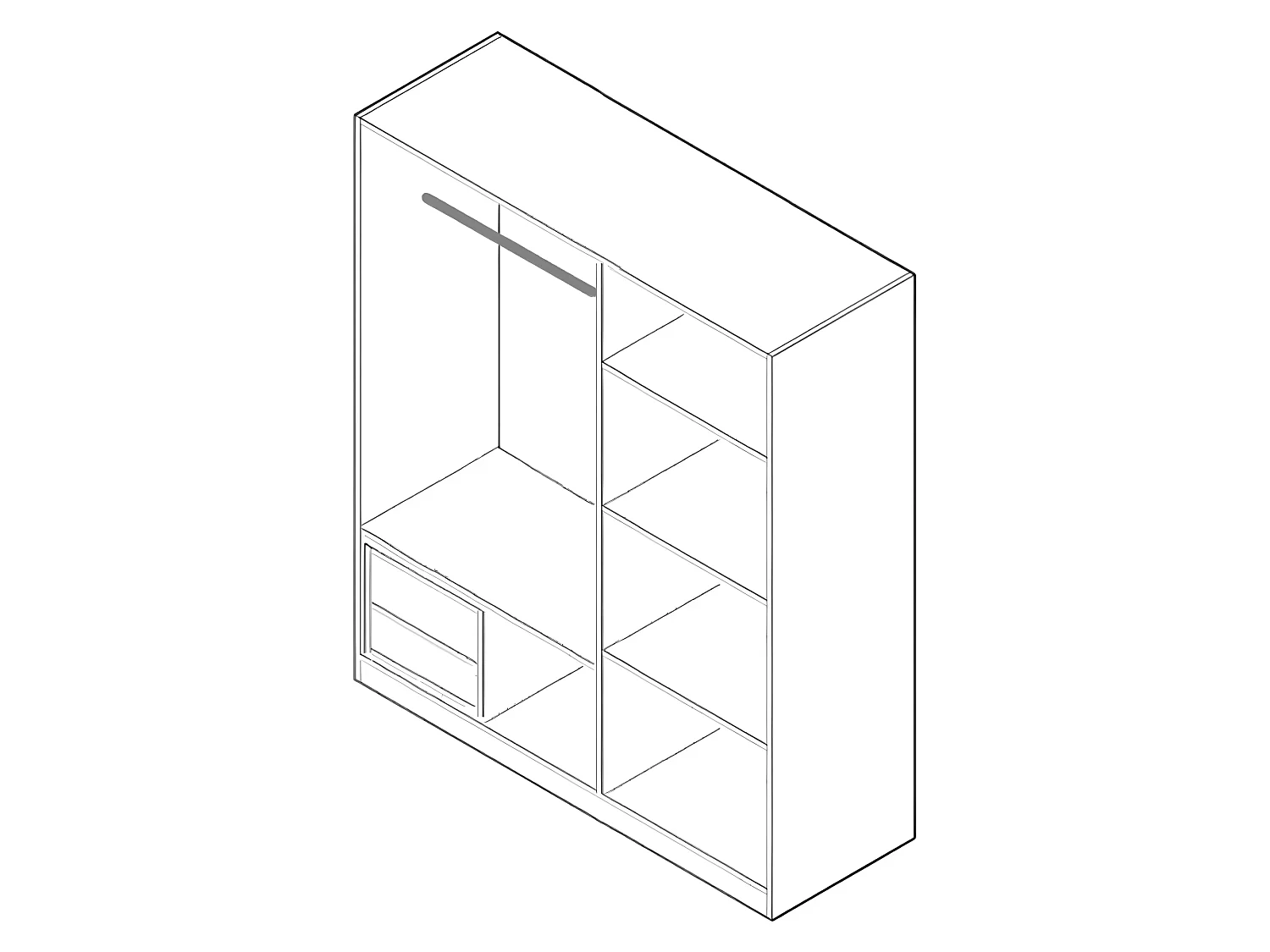 Penderie Duo Slider (150cm)