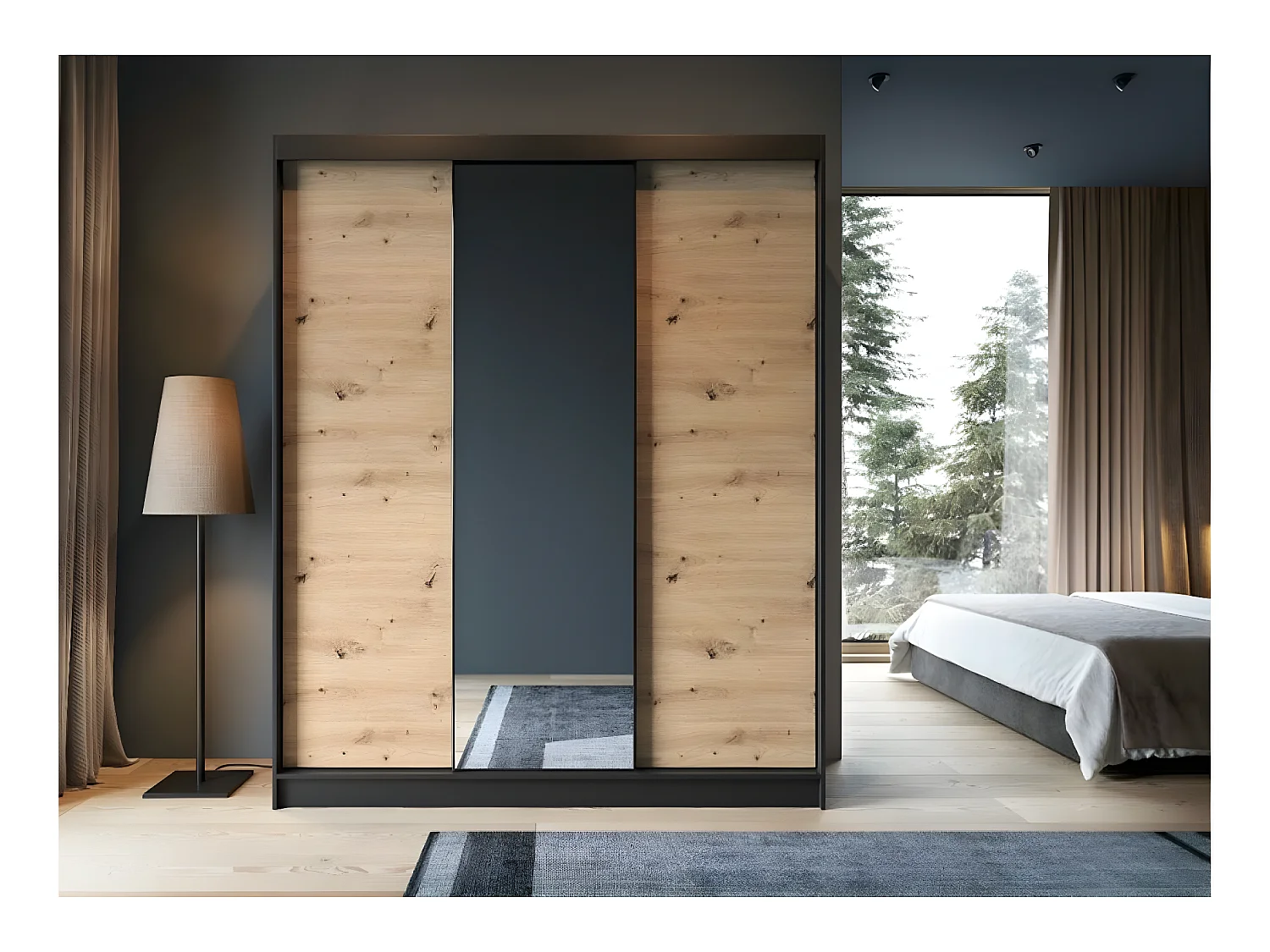Armadio Artinero XL (180cm)/Marrone&Nero/In Magazzino