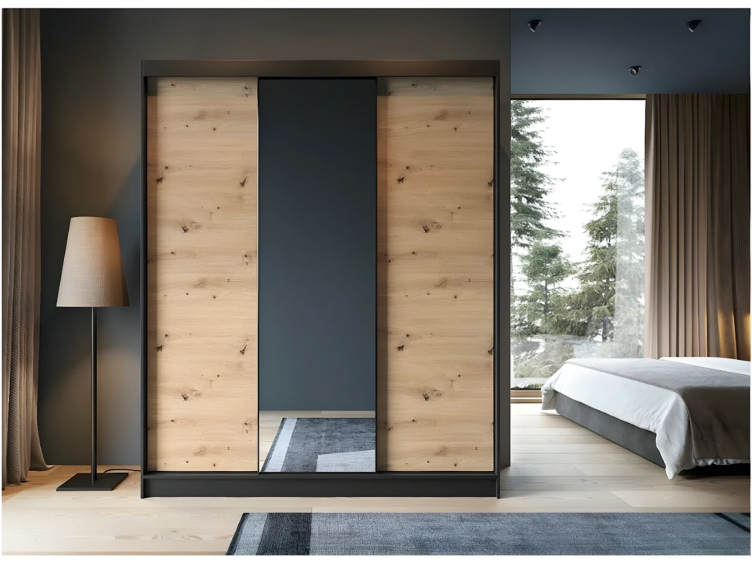 Penderie Artinero XL (180cm)/Marron&Noir/En stock