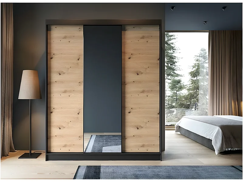 Penderie Artinero XL (180cm)/Marron&Noir/En stock