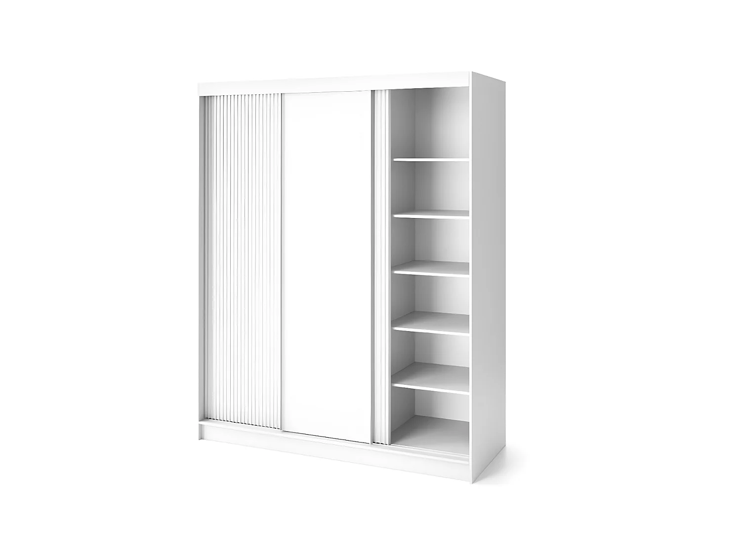 Kleiderschrank Biancco Basic XL (180cm)/Weiss/An Lager