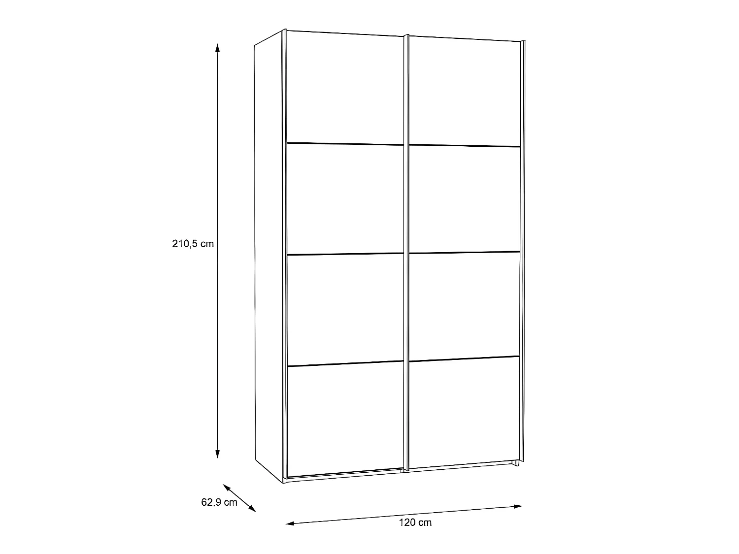 Kleiderschrank Drimer M (170cm)
