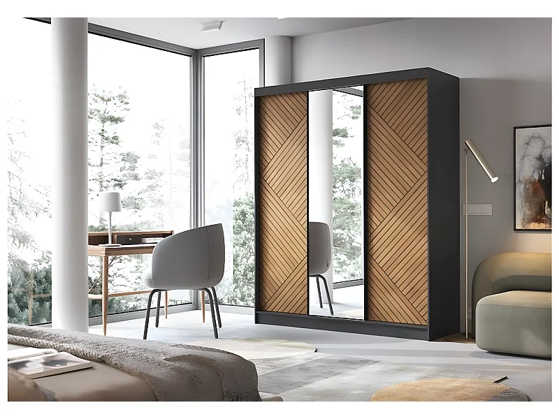 Penderie Retro XL (180cm)/Marron&Noir/En stock