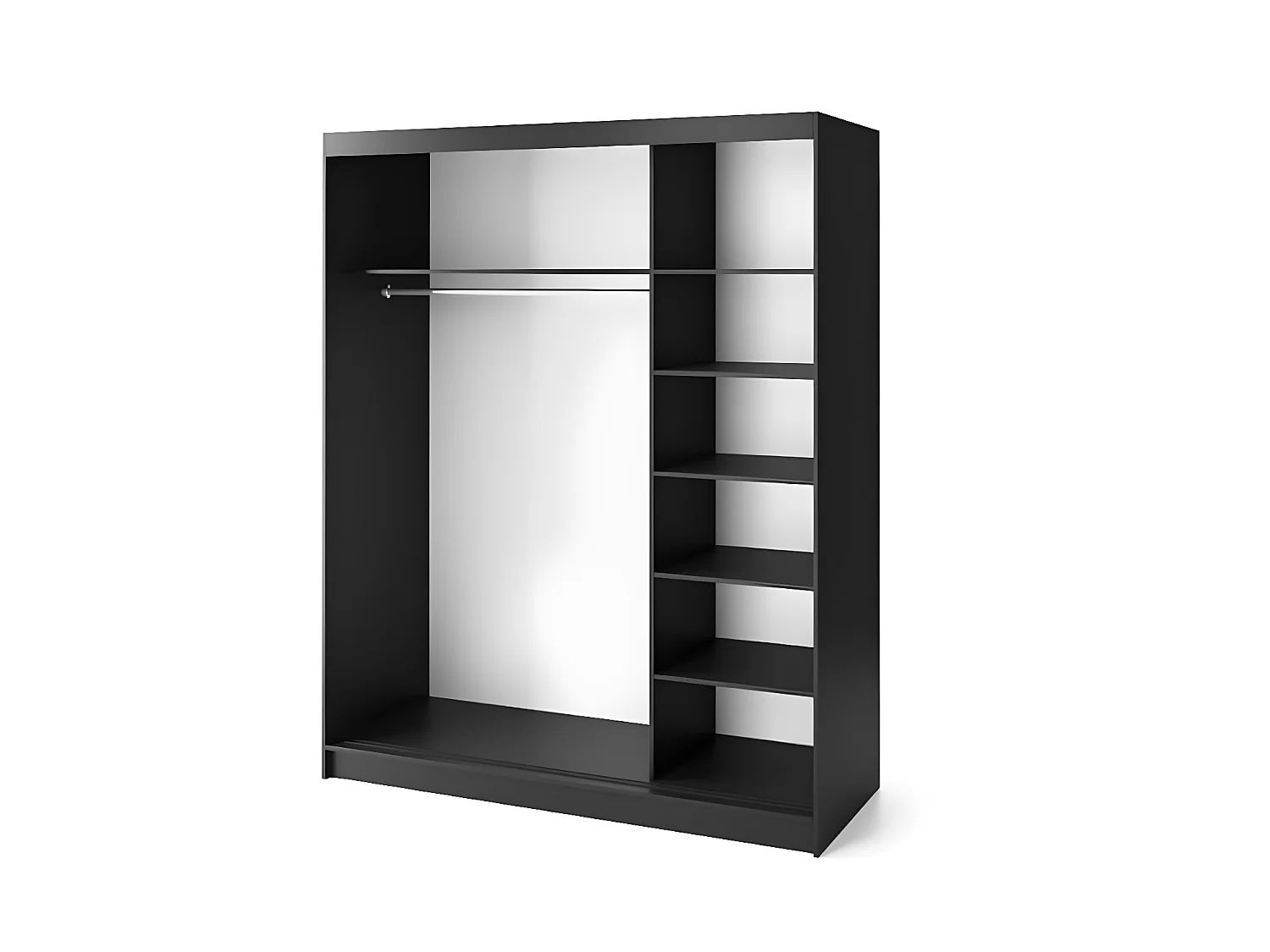 Kleiderschrank Retro XL (180cm)/Braun&Schwarz/An Lager