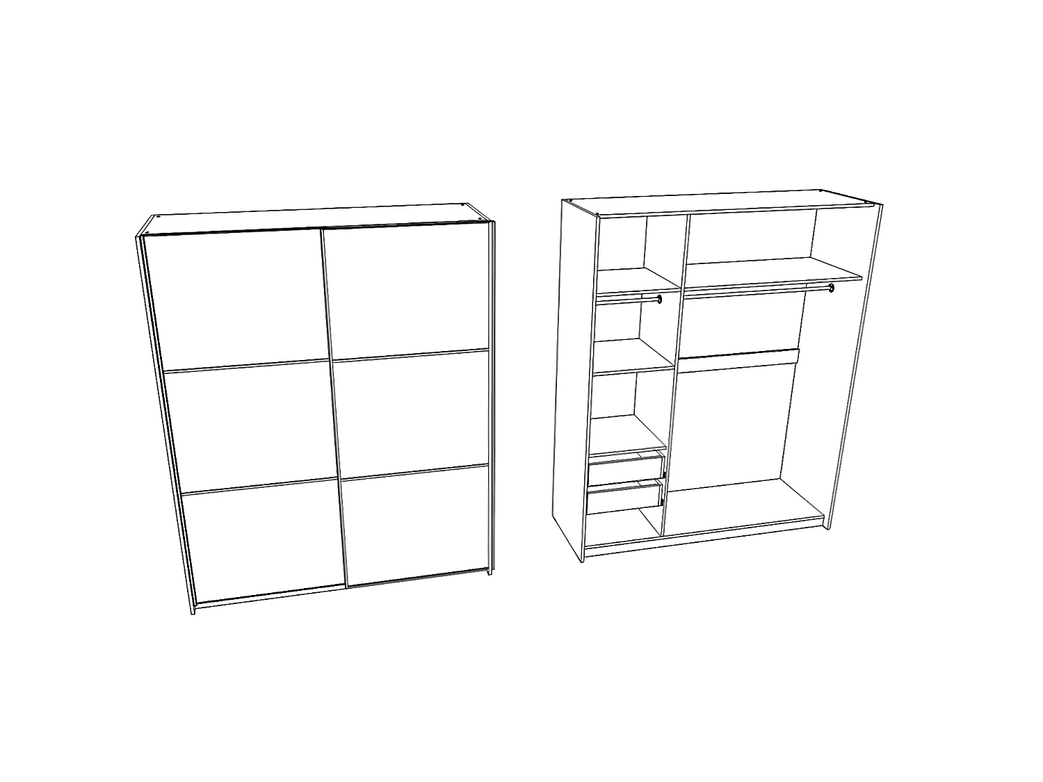 Penderie Elegance Lux M (230cm)