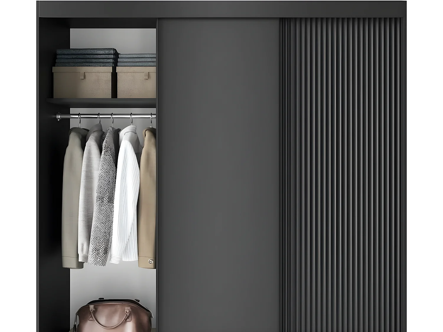 Penderie Nero Basic XL (180cm)/Noir