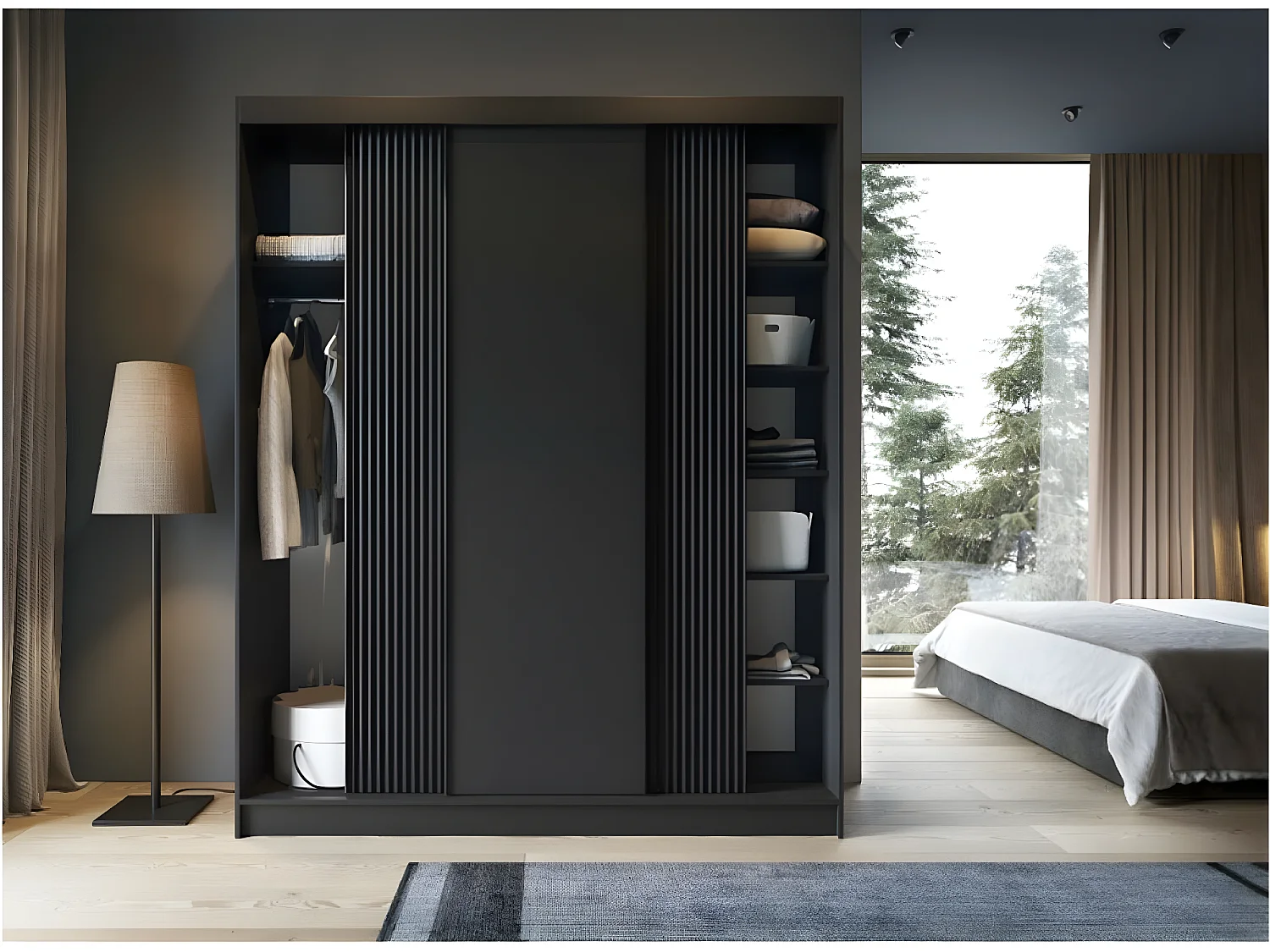 Penderie Nero Basic XL (180cm)/Noir