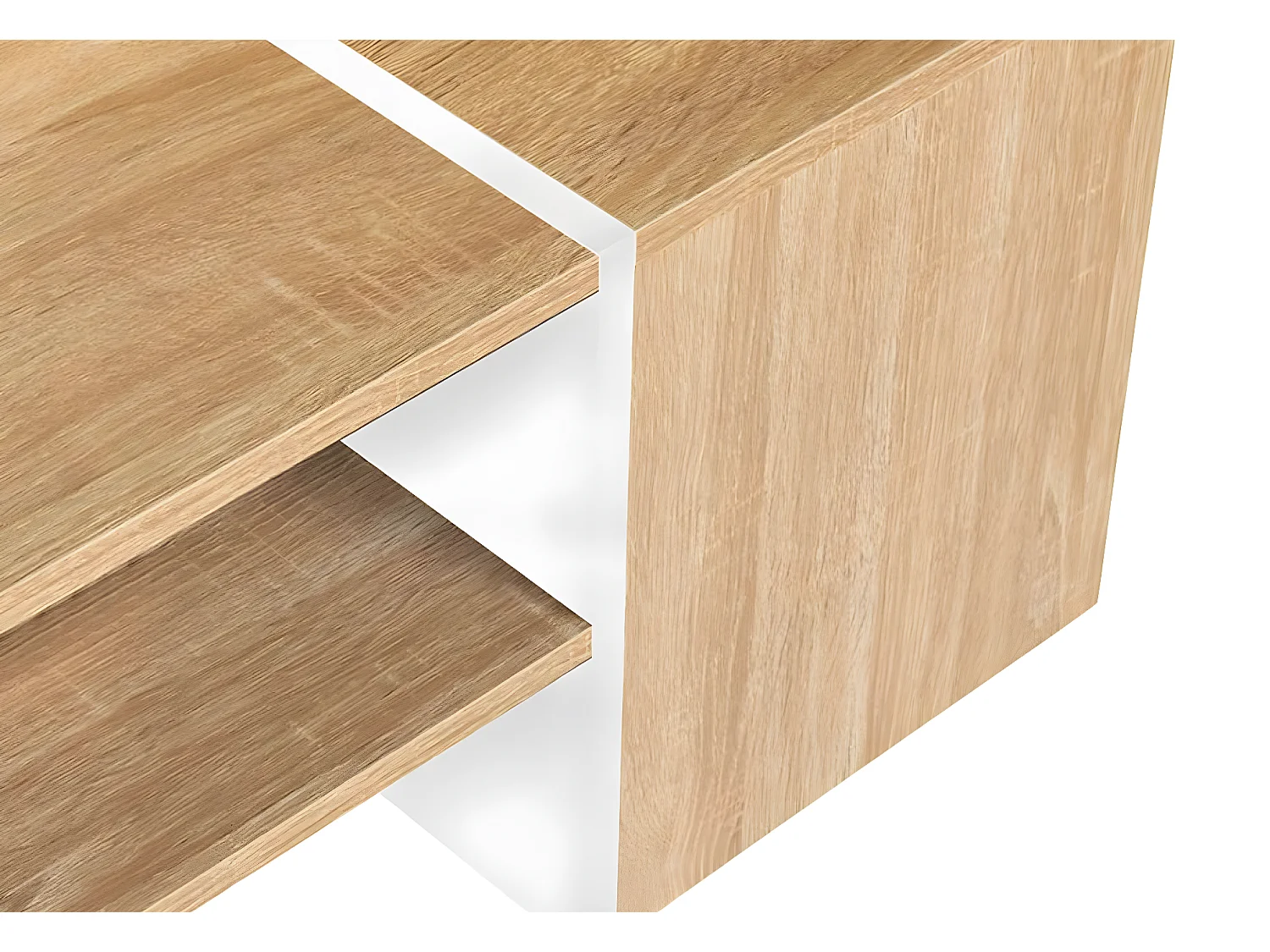 Couchtisch Zoe/Möbelplatte/Weiss&Sonoma